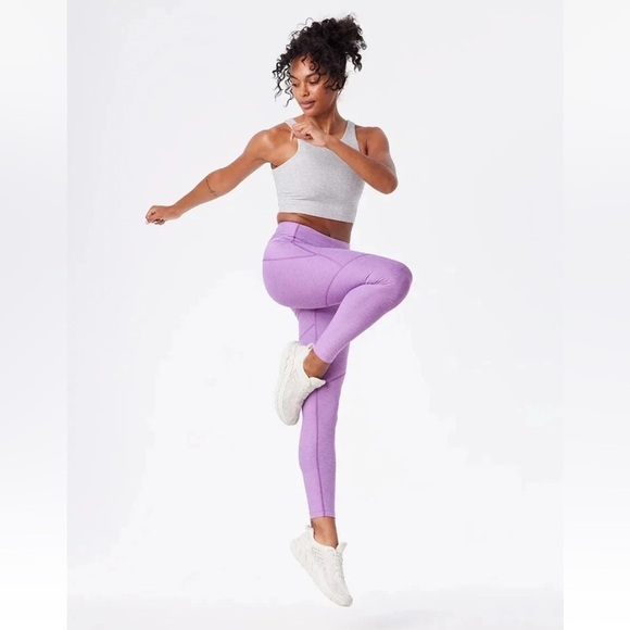 Outdoor Voices | Warmup 7/8 Leggings in purple heather, Size small - Picture 1 of 8
